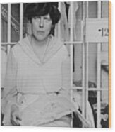 Miss Lucy Burns In Occoquan Workhouse, Washington, 1917 (b/w Photo) Wood Print