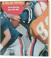 Mississippi Qb Archie Manning... Sports Illustrated Cover Wood Print