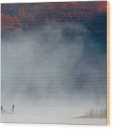 Misty Lake #6 Wood Print