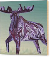 Montana Moose 2 Wood Print