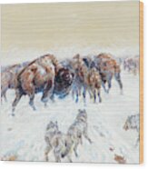 Montana Winter, 1905 Wood Print