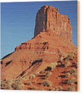 Moon Over Moab Wood Print