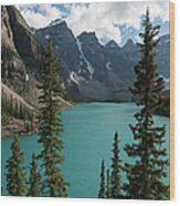 Moraine Lake And Valley Of Ten Peaks Wood Print
