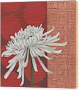 Morning Chrysanthemum Ii Wood Print