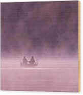 Morning Fog In Caddo Lake Wood Print