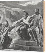 Moses Gives The Levites The Law Wood Print