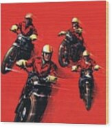 Motor Cycles Wood Print