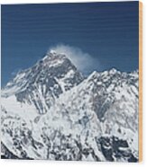 Mount Everest And Nuptse Wood Print