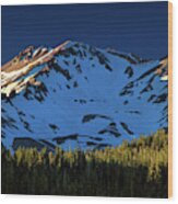 Mount Shasta From Bunny Flats Wood Print