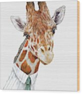 Mr Giraffe Wood Print