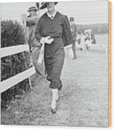 Mrs. Murray Attends A Race Wood Print