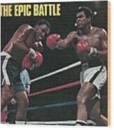 Muhammad Ali, 1975 Wbcwba Heavyweight Title Sports Illustrated Cover Wood Print