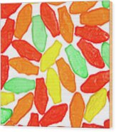 Multi Coloured Gummy Fish Wood Print