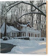 N. C. Wyeth Home In Winter Wood Print