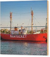 Nantucket Lightship In Brooklyn Ny Wood Print