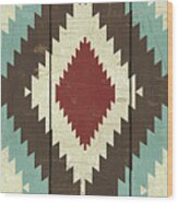 Native Tapestry Panel Iii Wood Print