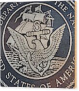 Navy Emblem Wood Print
