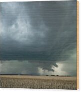 Nebraska Storm Wood Print