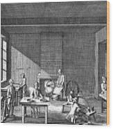 Needle-making, 1751-1780 Wood Print