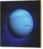 Neptune & Stars Wood Print