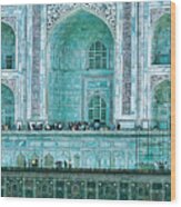 Never Seen Architectural Details Of The Front Of The Taj Mahal Wood Print