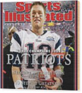 New England Patriots, Super Bowl Xxxix Champions Sports Illustrated Cover Wood Print