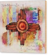 New Mexico Zia Wood Print