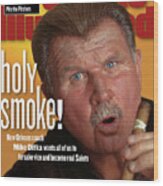 New Orleans Saints Coach Mike Ditka Sports Illustrated Cover Wood Print