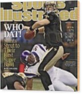 New Orleans Saints Vs Minnesota Vikings, 2010 Nfc Sports Illustrated Cover Wood Print