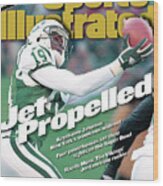 New York Jets Keyshawn Johnson, 1999 Afc Divisional Playoffs Sports Illustrated Cover Wood Print