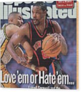 New York Knicks Latrell Sprewell, 1999 Nba Eastern Sports Illustrated Cover Wood Print