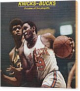 New York Knicks Willis Reed And Milwaukee Bucks Lew Alcindor Sports Illustrated Cover Wood Print