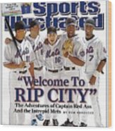 New York Mets Carlos Beltran, David Wright, Paul Lo Duca Sports Illustrated Cover Wood Print