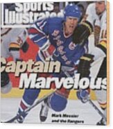 New York Rangers Mark Messier, 1994 Nhl Stanley Cup Finals Sports Illustrated Cover Wood Print
