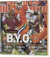 No.1 Clemson B.y.o.d. Sports Illustrated Cover Wood Print