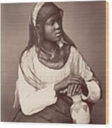 North African Woman Wood Print