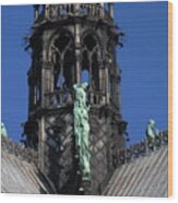 Notre Dame Paris - Spire, Roof, Statuary Wood Print