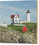 Nubble Lighthouse Wood Print