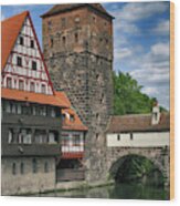 Nuremberg Medieval Buildings Wood Print