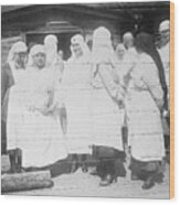 Nurses With Typhus Infected Patients Wood Print