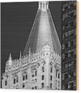 Ny Life Ins Building Bw Wood Print