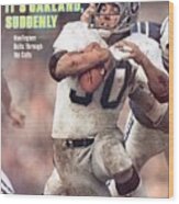 Oakland Raiders Mark Van Eeghen, 1977 Afc Divisional Sports Illustrated Cover Wood Print