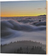 Ocean Of Clouds Wood Print