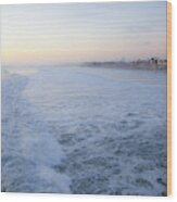 Oceanside California Big Wave Surfing 7 Wood Print