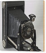 Old Folding Vest Pocket Film Camera Wood Print