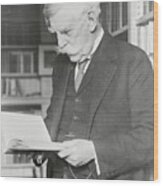 Oliver Wendell Holmes Reading Book Wood Print