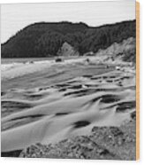 Oregon Dunes - B/w Wood Print