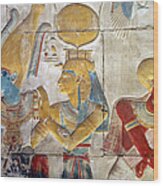 Osiris And Isis, Abydos Wood Print