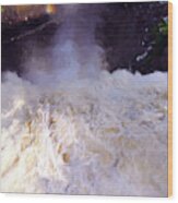 Over The Edge At Montmorency Falls Wood Print