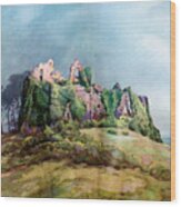 Oystermouth Castle, Near Swansea Wood Print